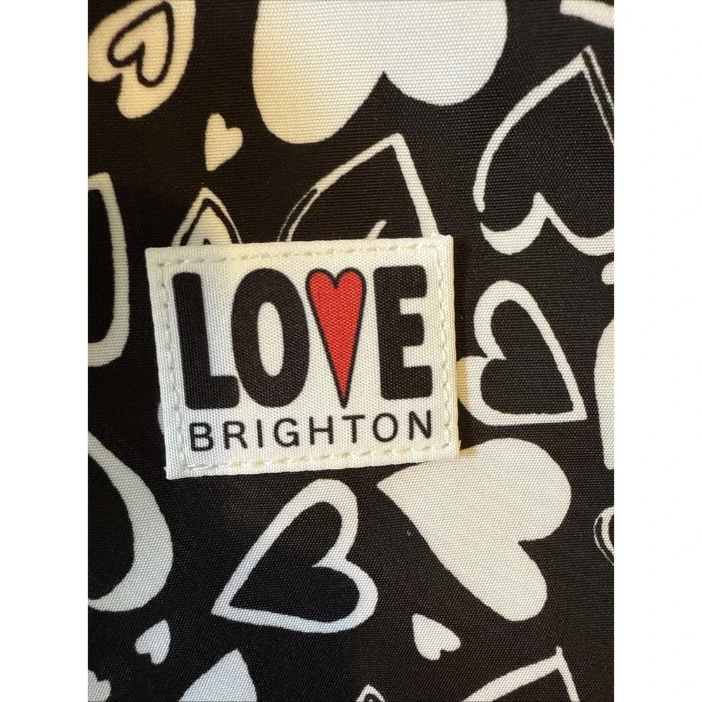 Brighton ENDLESS LOVE Backpack $150 Retail NWT Black‎ & White